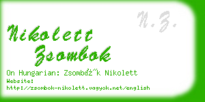 nikolett zsombok business card